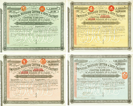 Imperial Russian Cotton & Jute Factory Limited [4 Stück]