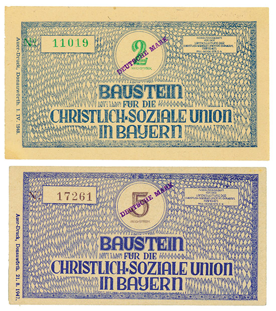 Christlich-Soziale Union in Bayern [2 Stück]