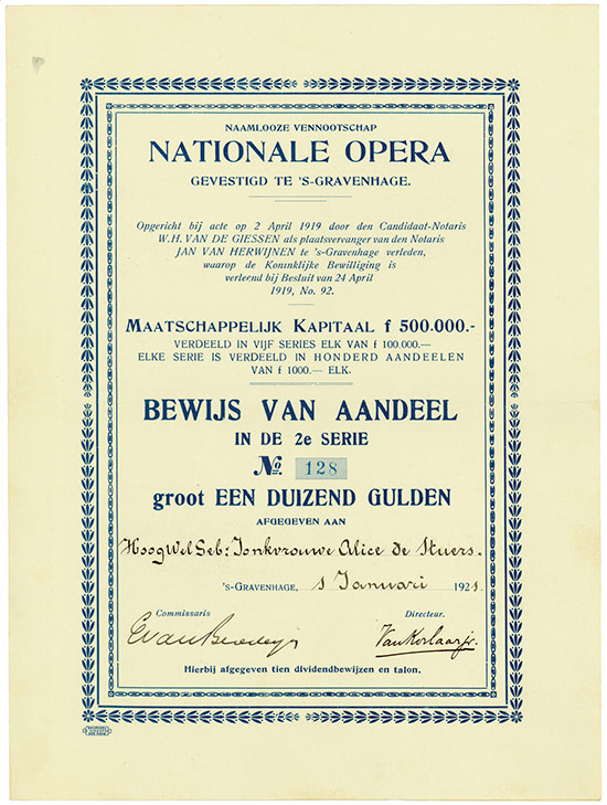 Naamlooze Vennootschap Nationale Opera