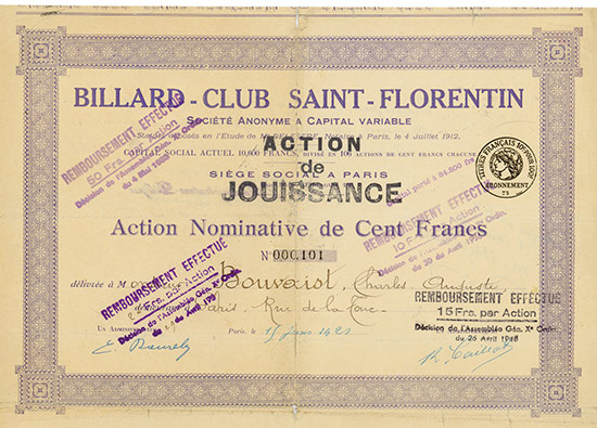 Billard-Club Saint-Florentin