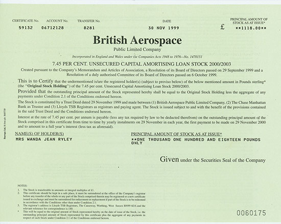 British Aerospace Public Limited Company
