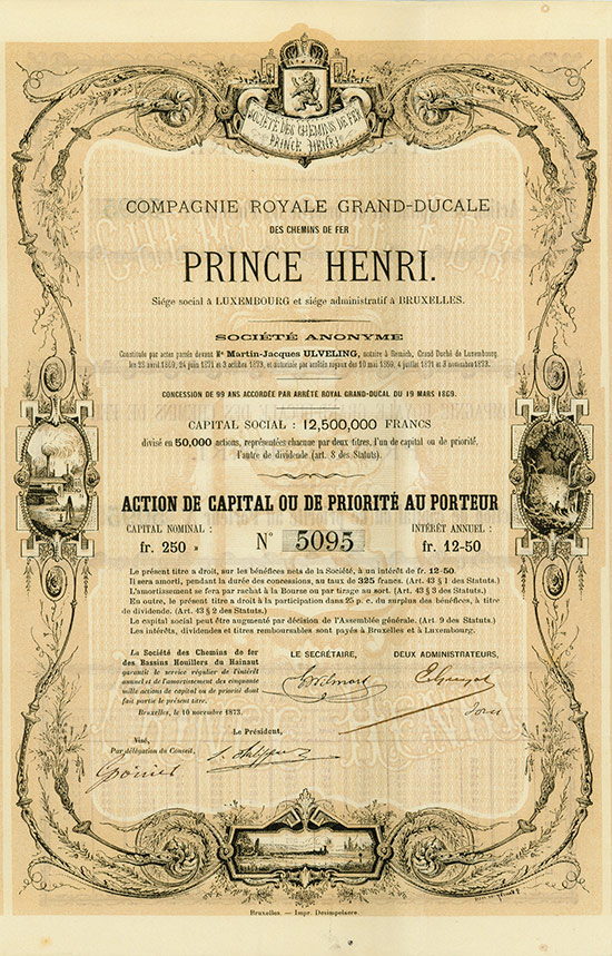 Compganie Royale Grand-Ducale des Chemins de fer Prince Henri