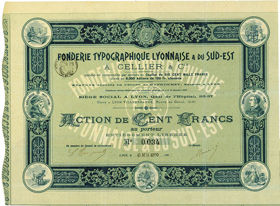 Fonderie Typographique Lyonnaise & Du Sud-Est A. Cellier & Cie.