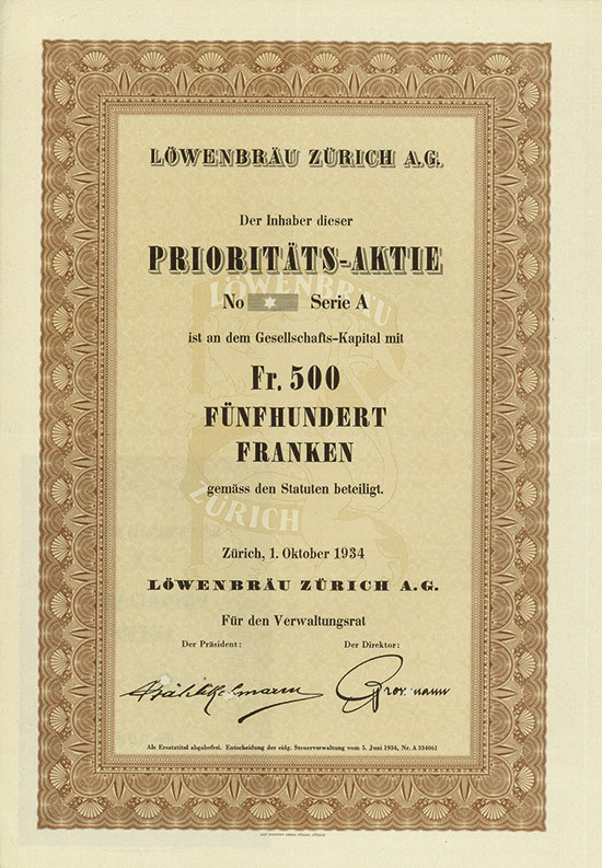 Löwenbräu Zürich A.G.