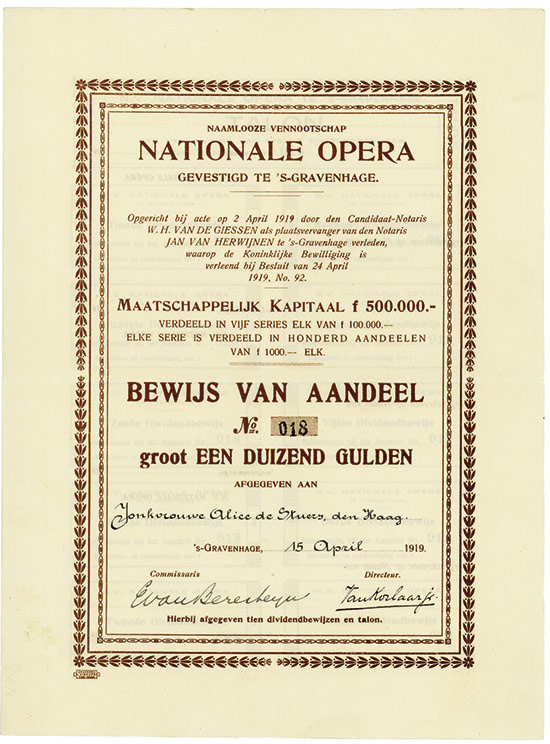 Naamlooze Vennootschap Nationale Opera