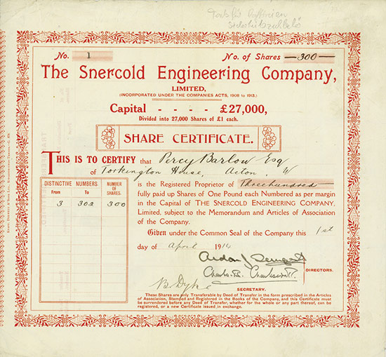 Snercold Engineering Company, Limited