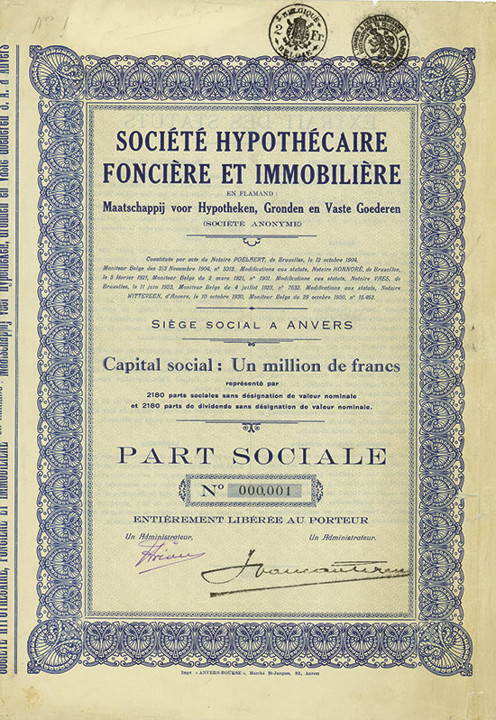 Société Hypothécaire Foncière et Immobilière / Maatschappij voor Hypotheken, Gronden en Vaste Goederen (Société Anonyme)