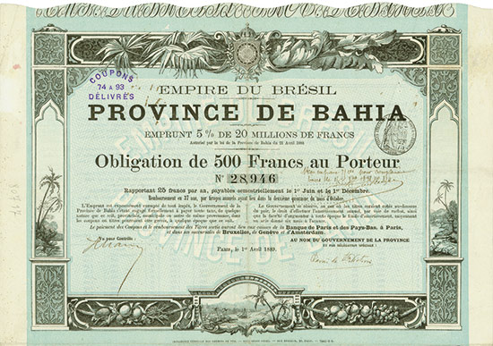 Empire du Brésil / Province de Bahia