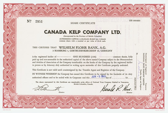 Trilam Wood Products Ltd. / Canada Kelp Company Ltd.