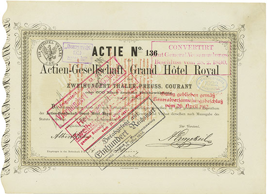 Actien-Gesellschaft Grand Hôtel Royal