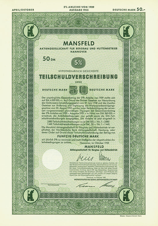 Mansfeld Aktiengesellschaft für Bergbau und Hüttenbetrieb [2 Stück]