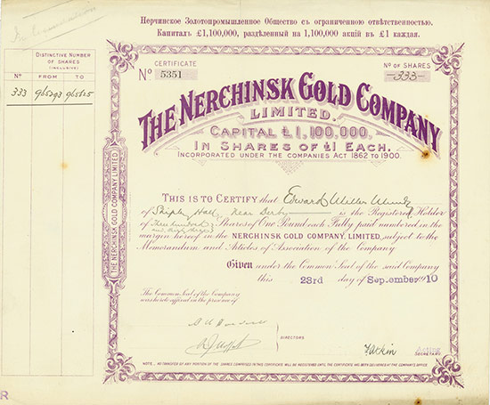 Nerchinsk Gold Company Limited