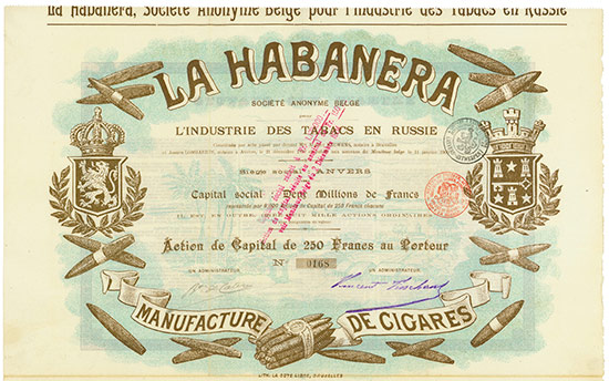 La Habanera Société Anonyme Belge pour l'Industrie des Tabacs en Russie [2 Stück]