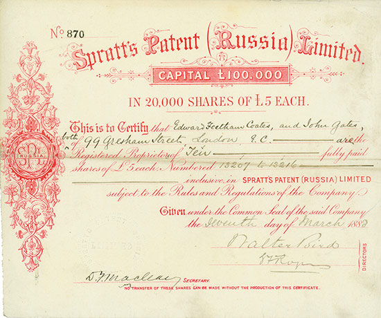 Spratt's Patent (Russia) Limited