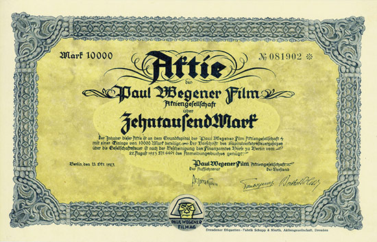 Paul Wegener Film AG [MULTIAUKTION 4]
