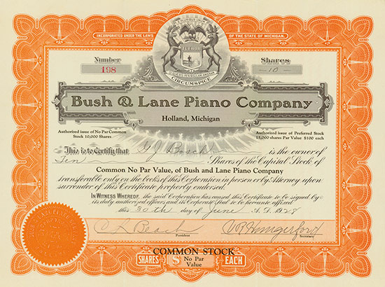 Bush & Lane Piano Company [2 Stück]