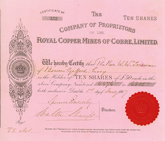 Company of Proprietors of the Royal Copper Mines of Cobre, Limited