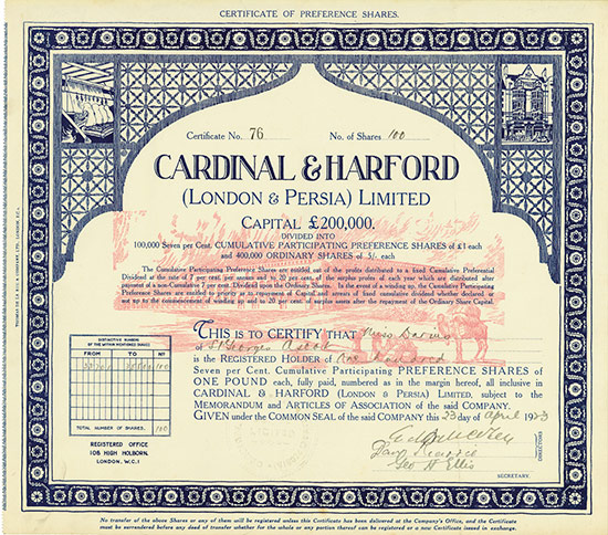 Cardinal & Harford (London & Persia) Limited