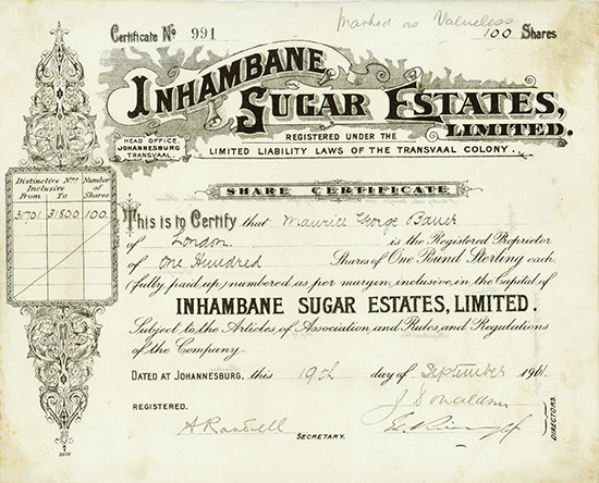 Inhambane Sugar Estates, Limited