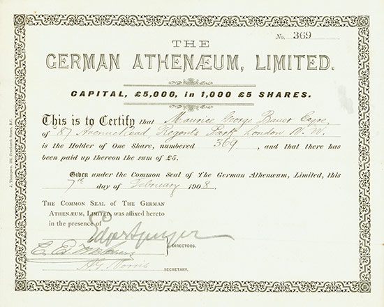 German Athenæum, Limited