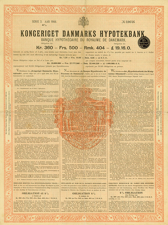 Kongeriget Danmarks Hypotekbank / Banque Hypotécaire du Royaume de Danemark