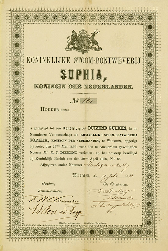 Koninklijke Stoom-Bontweverij Sophia, Koningin der Nederlanden [2 Stück]