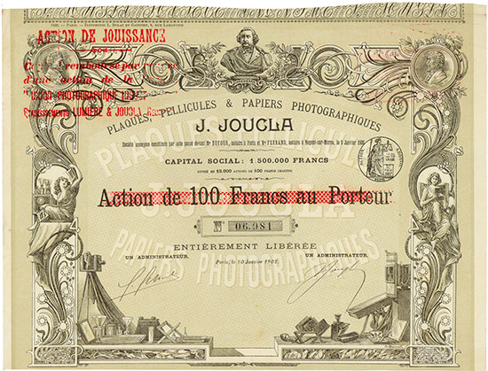 Plaques, Pellicules & Papiers Photographiques J. Joucla S.A.