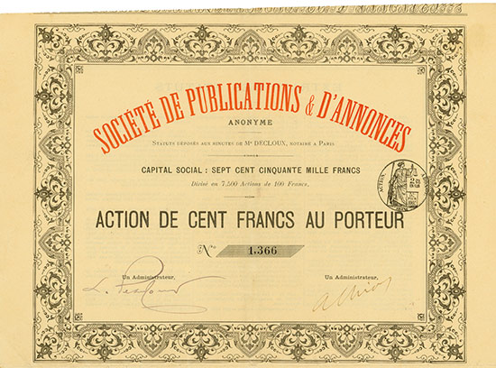 Société de Publications & d'Annonces Anonyme
