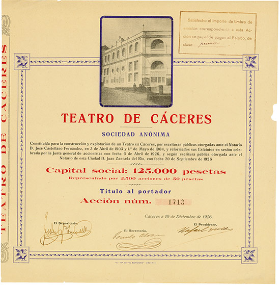 Teatro de Cáceres Sociedad Anónima