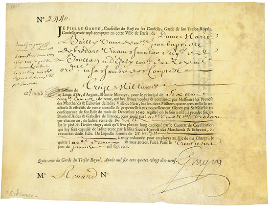 Rente Viagére - Edit de Decembre 1699