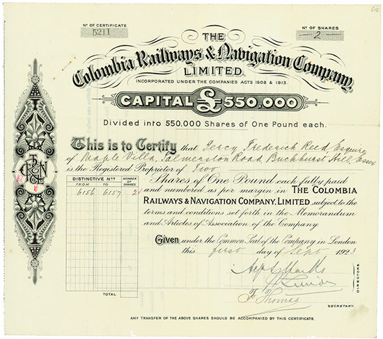Colombia Railways & Navigation Company, Limited