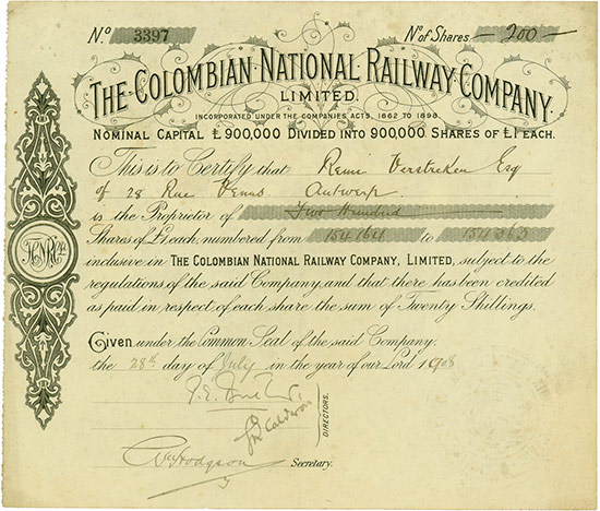 Colombian National Railway Company Limited