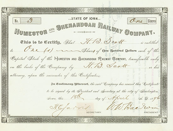 Humeston and Shenandoah Railway Company