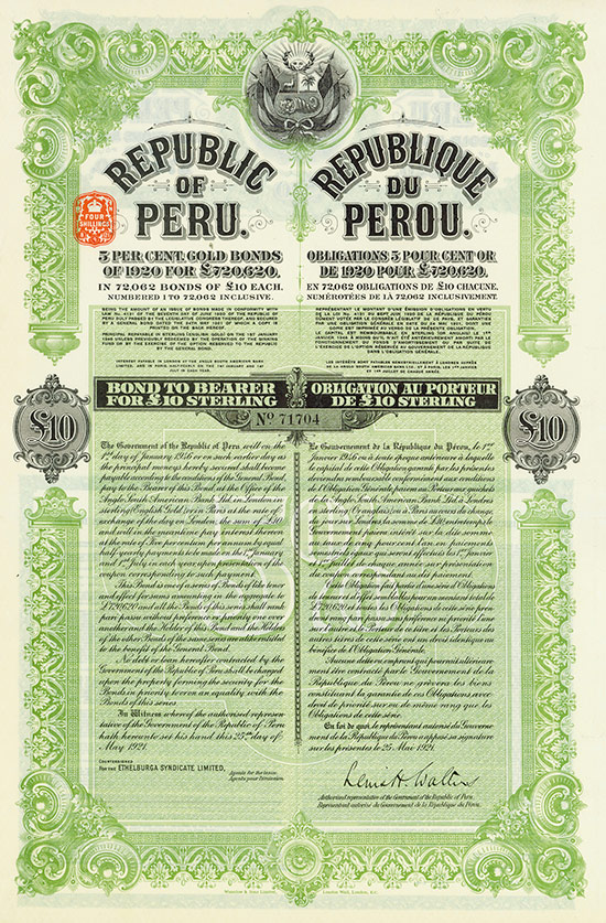Republic of Peru / Republique du Perou