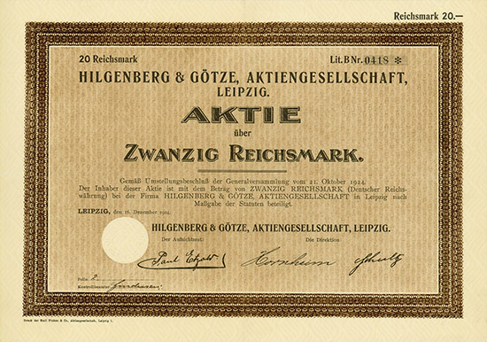 Hilgenberg & Götze AG