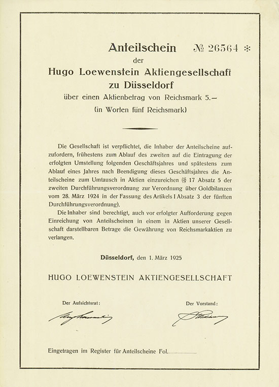 Hugo Loewenstein AG