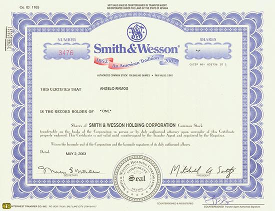 Smith & Wesson Holding Corporation