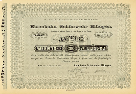 Eisenbahn Schönwehr Elbogen