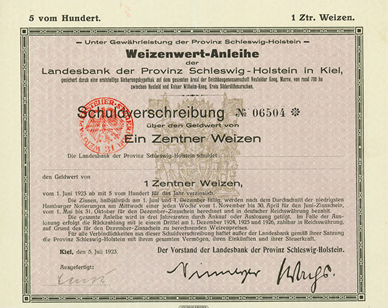 Landesbank der Provinz Schleswig-Holstein [2 Stück]