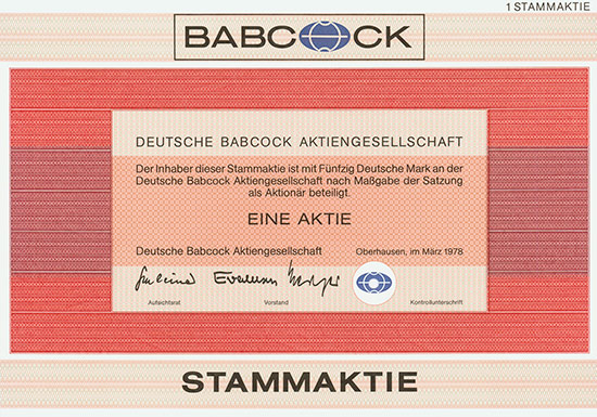 Deutsche Babcock AG / Limited [3 Stück]