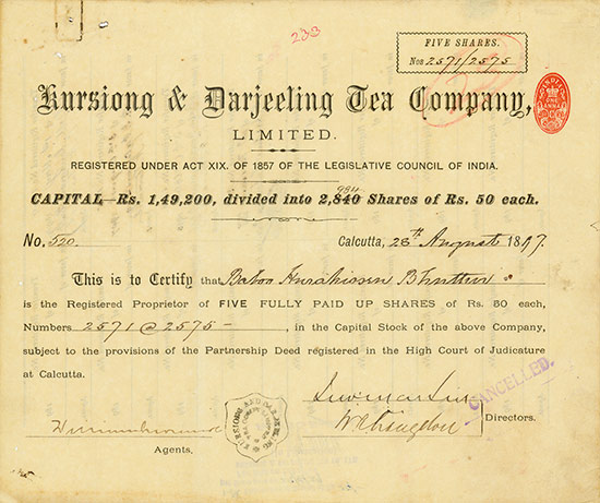 Kursiong & Darjeeling Tea Company, Limited