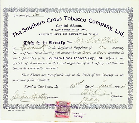 Southern Cross Tobacco Company, Ltd.