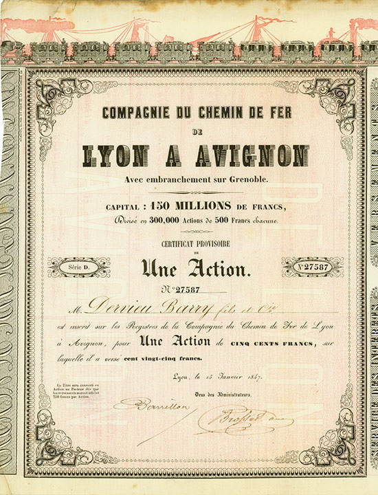 Compagnie du Chemin de Fer de Lyon a Avignon
