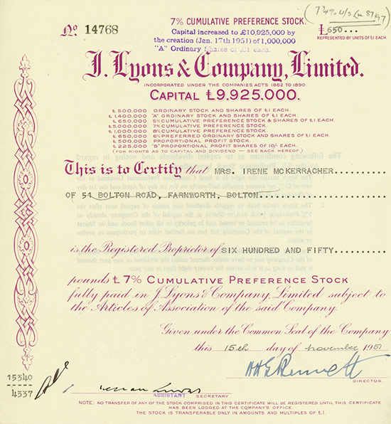 J. Lyons & Company, Limited