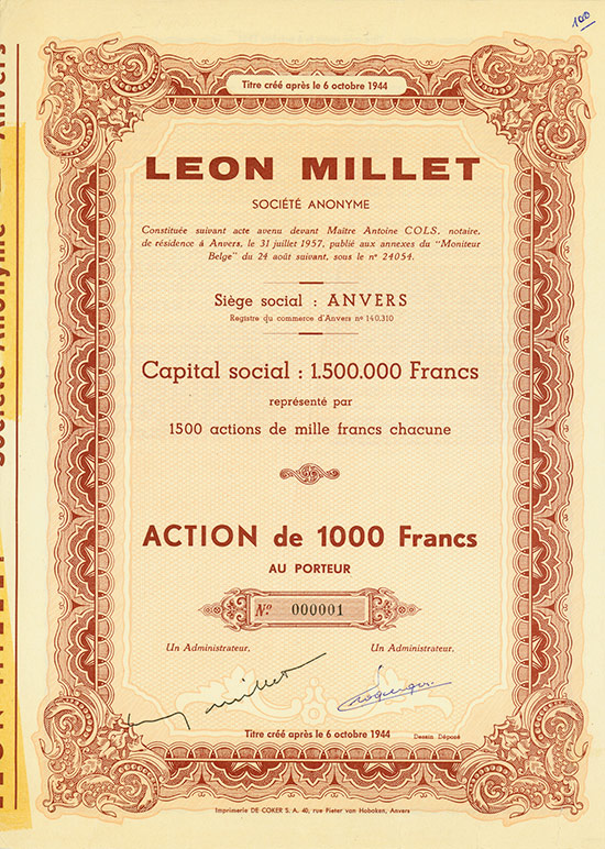Leon Millet Société Anonyme