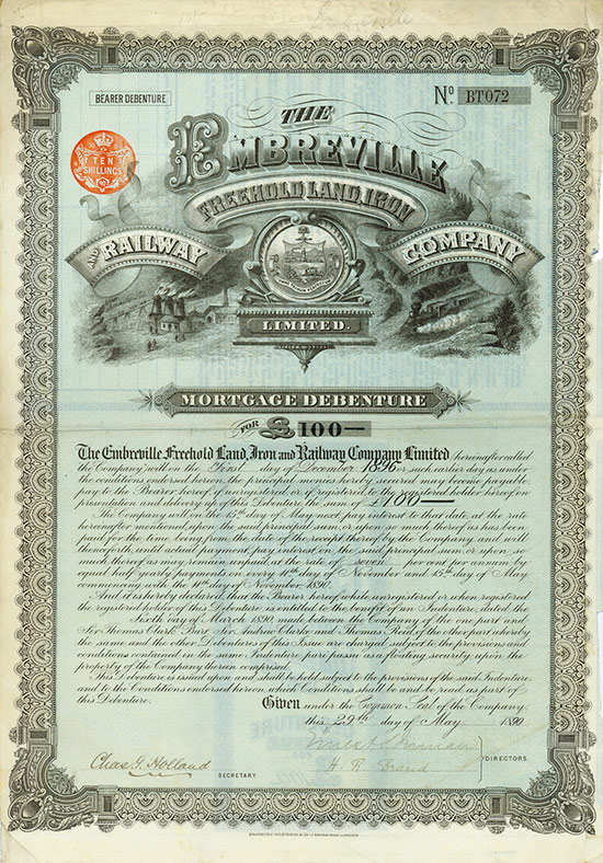 Embreville Freehold Land, Iron and Railway Company Limited