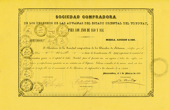 Sociedad Compradora de los Derechos de las Aduanas del Estado Oriental del Uruguay