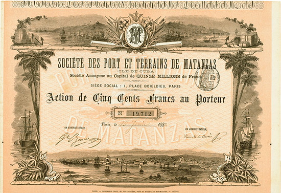 Société des Port et Terrains de Matanzas (Ile de Cuba)