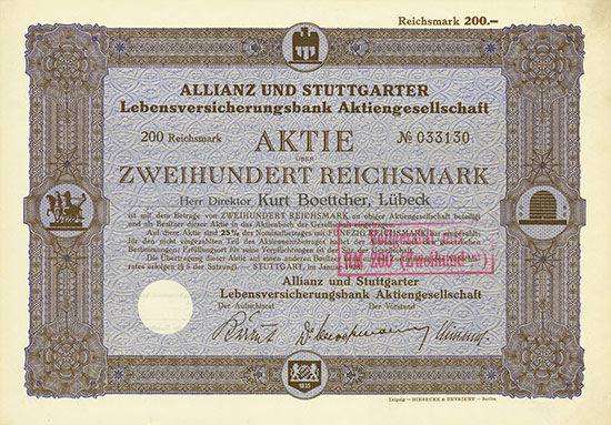 Allianz und Stuttgarter Lebensversicherungsbank AG
