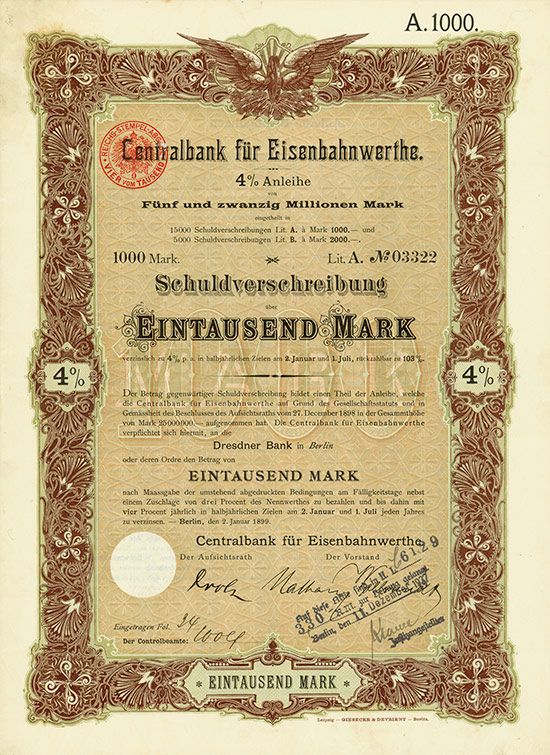 Centralbank für Eisenbahnwerthe